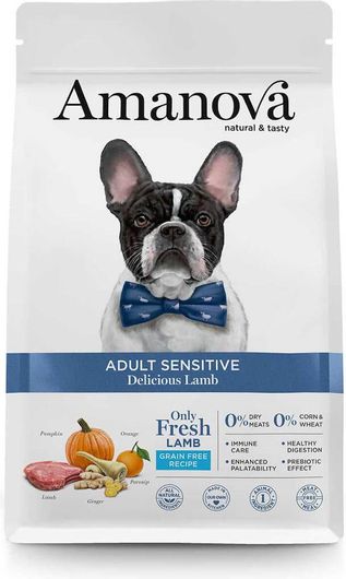 Ξηρά Τροφή Amanova Adult Sensitive 10kg χωρίς Σιτηρά για Ενήλικους Σκύλους με Αρνί