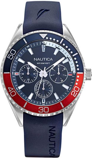 Ανδρικό Ρολόι Nautica Nac 103 Λουράκι Σιλικόνης Μπλε