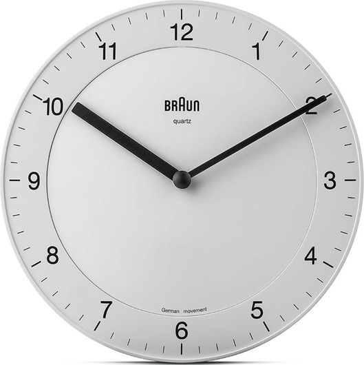 Ρολόι Τοίχου Braun BC06W Πλαστικό 20cm Λευκό
