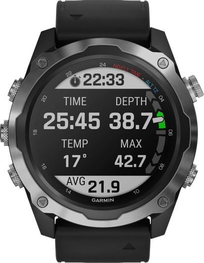 Καταδυτικό Ρολόι Garmin Descent Mk2 52mm με Λουράκι Σιλικόνης Μαύρο