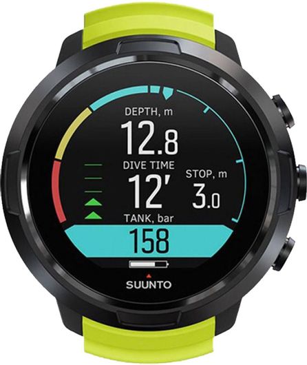 Καταδυτικό Ρολόι Suunto D5 SS050191000 με Λουράκι Σιλικόνης Πράσινο