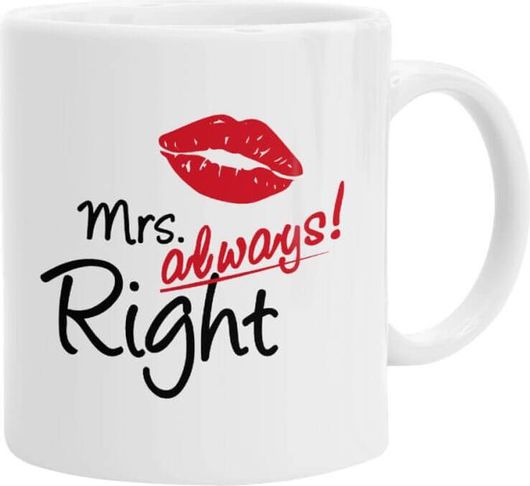 Κούπα Mrs Always Right Kiss Κεραμική 330ml
