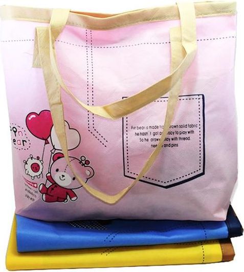 Παιδική Τσάντα Βόλτας με Σχέδιο Παντελόνι & Αρκουδάκι Τυχαία Επιλογή Χρώματος