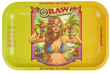 Rolling Tray Raw Brazil 2nd Edition 17 x 27 cm Κίτρινο
