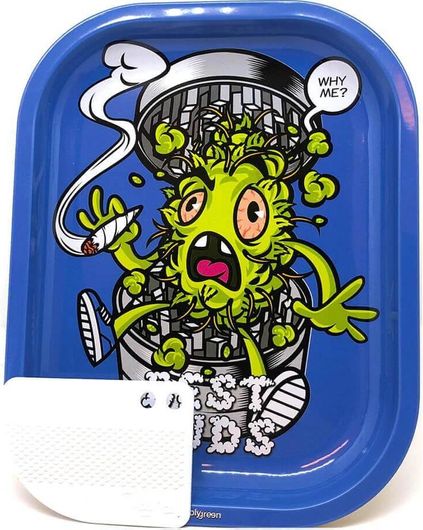 Rolling Tray Best Buds Grind Me Μεταλλικό Μπλε