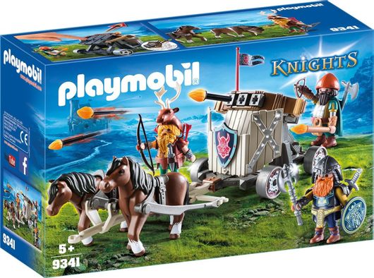 Playmobil Knights Άμαξα με Πόνυ και Νάνους με Βαλίστρα για 5+ Ετών