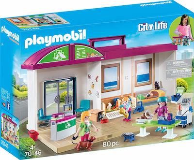 Playmobil City Life Βαλιτσάκι Κτηνιατρική Κλινική για 4+ Ετών 70146