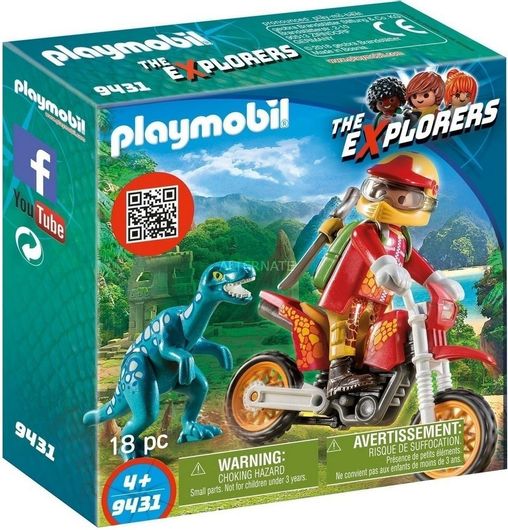 Playmobil The Explorers Εξερευνητής με Motocross και Μικρό Δεινόσαυρο για 4+ ετών