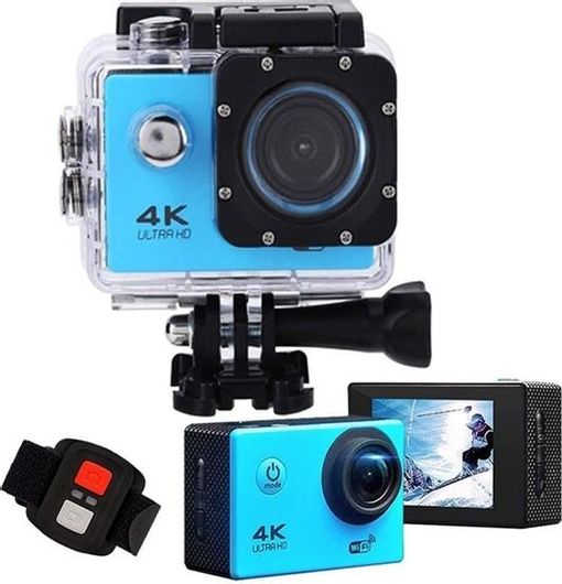 Action Camera 4K ACXU400 Αδιάβροχη Wi-Fi Μπλε