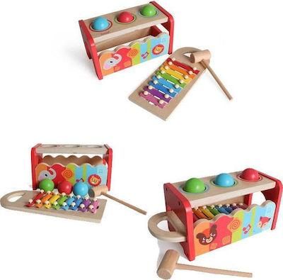 Ξύλινο Ξυλόφωνο iwood Beating Qin and Ball Playing για 3+ Ετών W13013