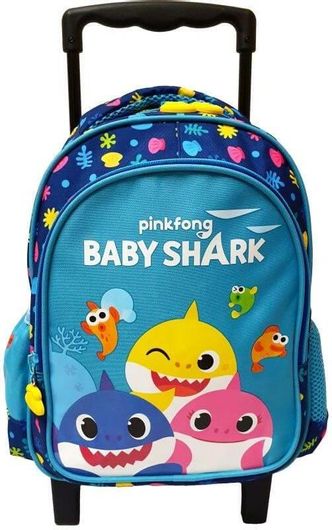 Σχολική Τσάντα Νηπίου Gim Τρόλεϊ Baby Shark Μπλε