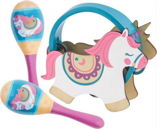 Μουσικό Σετ Stephen Joseph Ξύλινο Μονόκερος για 3+ Ετών