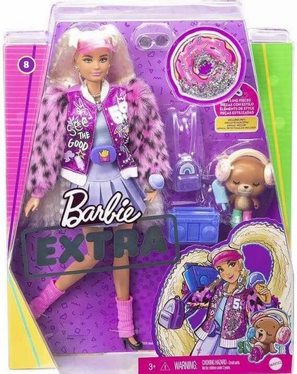Κούκλα Mattel Barbie Extra Blonde Pigtails για 3+ Ετών