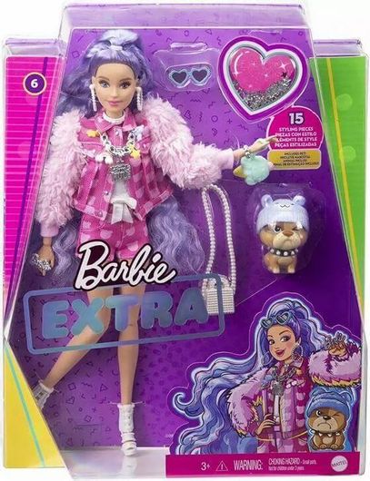Κούκλα Mattel Barbie Extra Millie with Periwinkle Purple Hair για 3+ Ετών