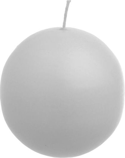 Κερί Παραφίνης Inart Μπάλα Λευκό 10x10cm