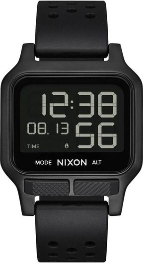 Ανδρικό Ρολόι Nixon Ψηφιακό Χρονογράφος Μπαταρίας με Καουτσούκ Λουράκι A1320-001-00 Μαύρο