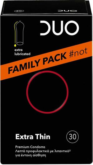 Duo Προφυλακτικά Extra Thin Family Pack 30τμχ