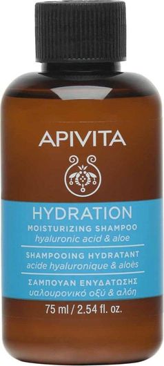 Σαμπουάν Apivita with Hyaluronic Acid & Aloe Ενυδάτωσης για Όλους τους Τύπους Μαλλιών 75ml