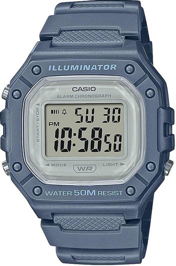 Ανδρικό Ρολόι Casio W-218 με Καουτσούκ Λουράκι W-218HC-2AVEF Μπλε