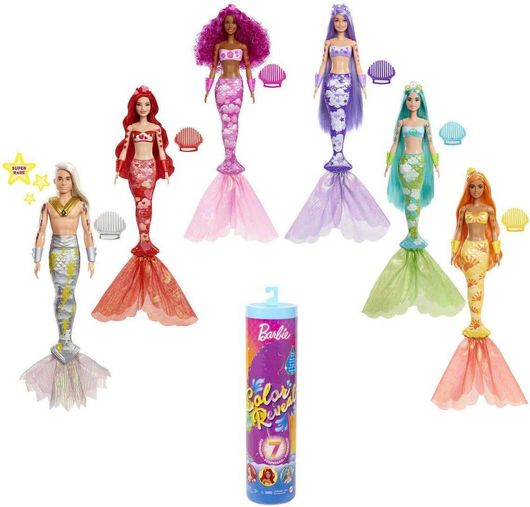 Παιχνιδολαμπάδα Κούκλα Barbie Mattel Color Reveal Mermaid για 3+ Ετών