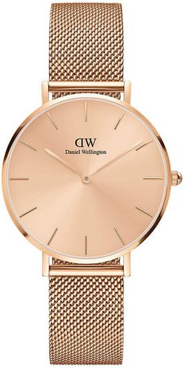 Γυναικείο Ρολόι Daniel Wellington Petite Unitone Ρολόι με Μεταλλικό Μπρασελέ σε Ροζ Χρυσό DW00100471