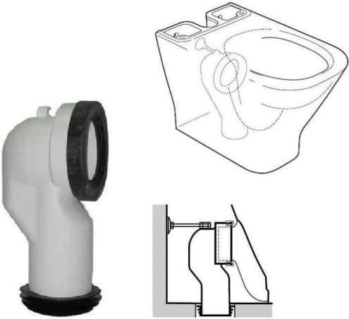 Πλαστική Γωνία Φ100 μετατροπής Αποχέτευσης από Οριζόντια Σε κάθετη 27εκ ROCA AV0007700R