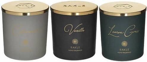 Αρωματικό Κερί Παραφίνης Inart σε Βάζο 9x8x8cm 210gr