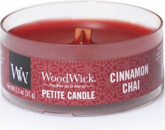 Αρωματικό Κερί WoodWick σε Βάζο Cinnamon Chai 31gr Κόκκινο