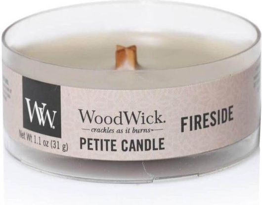Κερί Αρωματικό WoodWick με Ξύλινο Φυτίλι Fireside 31g