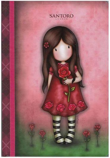 Τετράδιο Με Σκληρό Εξώφυλλο Santoro Gorjuss Single Rose Κόκκινο 96 Φύλλα