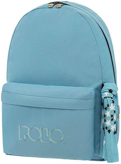 Σχολική Τσάντα Γυμνασίου / Λυκείου Πλάτης Polo Original 2021 600D Γαλάζιο 