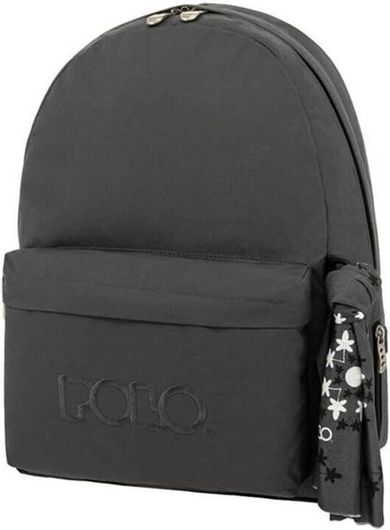 Σχολική Τσάντα Γυμνασίου / Λυκείου Πλάτης Polo Original 2021 600D Γκρι 