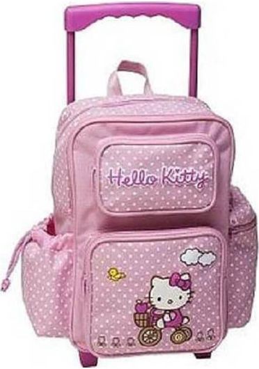 Σχολική Τσάντα Νηπίου Graffiti Τρόλεϊ Hello Kitty Bicycle Ροζ