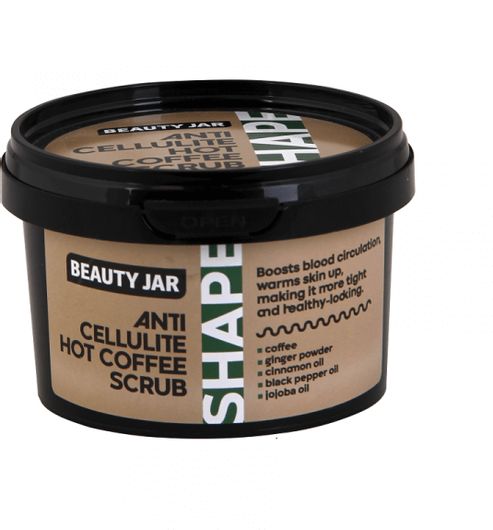 Hot Coffee Scrub Beauty Jar Shape Anti-cellulite 250gr
