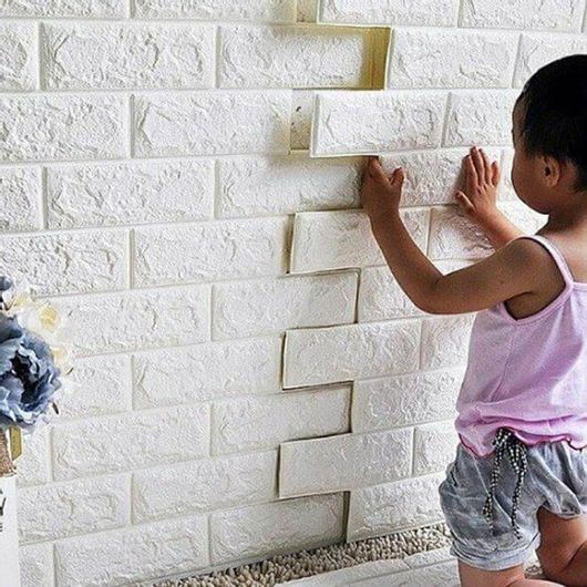 Αυτοκόλλητο 3D Πάνελ Τοίχου Τρισδιάστατο Τούβλο 75x70εκ.