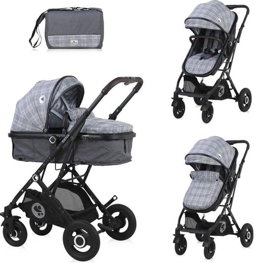 Πολυκαρότσι Lorelli Sena Squared 10021602100 Γκρι