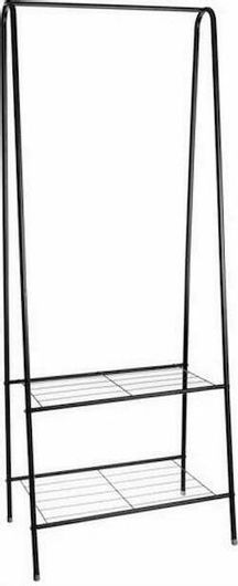 Κρεμάστρα Δαπέδου από Μέταλλο Μαύρη 60x34x153cm