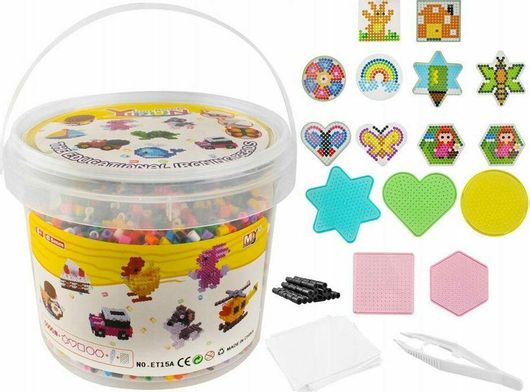 Παιχνίδι Χάντρες Σιδερώματος 5 διαφορετικές Βάσεις & 5000 πέρλες για Διαφορετικά Σχέδια Iron-on beads
