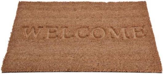 Πατάκι Εισόδου AT45500010 από Κοκοφοίνικα με Σχέδιο Welcome 39x59cm