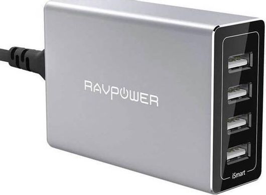 Βάση Φόρτισης RAVPower RP-PC030 με 4 Θύρες USB-A 40W Quick Charge 3.0 Γκρι