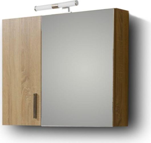 Καθρέπτης Μπάνιου Martin Siena 90 3MSI090SN0 με Ντουλάπια Ορθογώνιος 88x15x65cm Sonoma