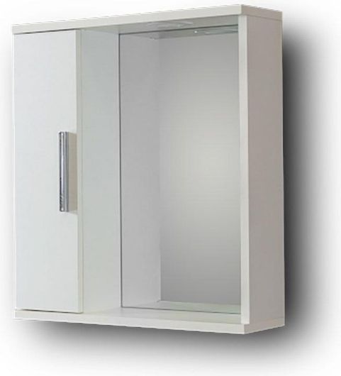 Καθρέπτης Μπάνιου Martin Αlon με Ντουλάπι και Φως 50x56cm Ορθογώνιος Λευκός