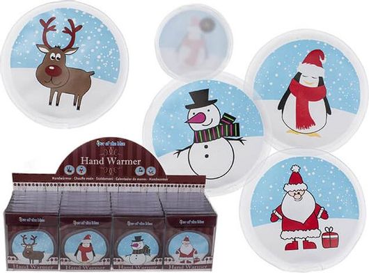 Θερμάστρα Χεριών Στρογγυλή με Χριστουγεννιάτικο Σχέδιο