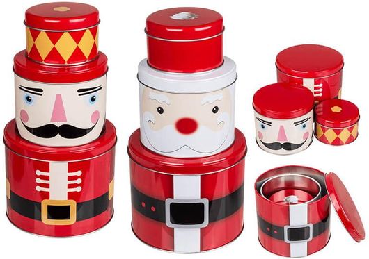 Κουτί Μεταλλικό Χριστουγεννιάτικο Σετ 3 τμχ