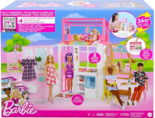 Κουκλόσπιτο Mattel Barbie Σπιτάκι Βαλιτσάκι Πλαστικό για 3+ Ετών