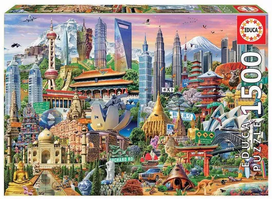 Puzzle Asia Landmarks 2D 1500 Κομμάτια