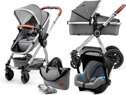 Παιδικό Καρότσι KinderKraft 3 σε 1 Γκρι VEO