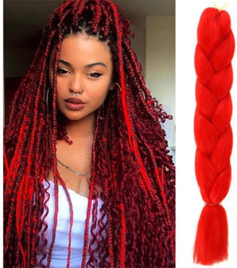 Μαλλιά για Ράστα & Πλεξούδες X-Pression box braids 00426 Red