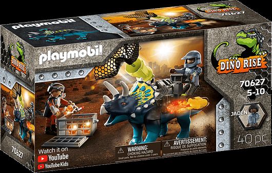 Playmobil Dino Rise Τρικεράτωψ με Πανοπλία Κανόνι & Μαχητές για 5-10 ετών