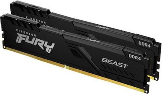 Μνήμη RAM Kingston Fury Beast 32GB DDR4 με 2 Modules & Συχνότητα 3200MHz για Desktop (2x16)